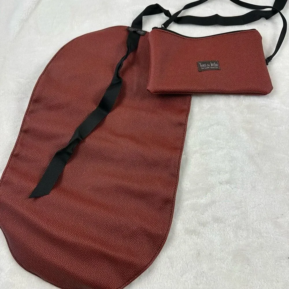 Timi & Leslie Football Stitch Men's Diaper‎ Bag Brown Leather Game Day Sporty